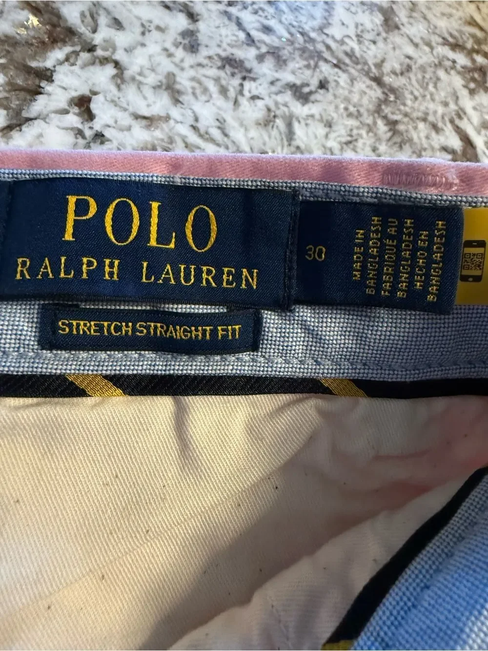 Polo Ralph Lauren Stretch Straight Fit Chino Shorts Pink Size 30 NWT